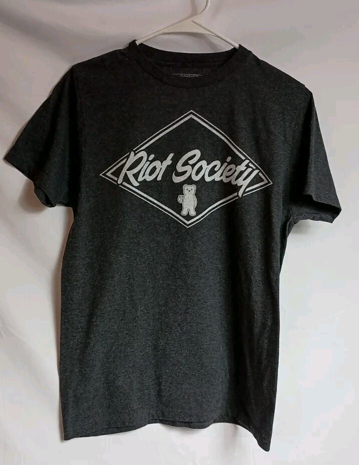 Riot Society Small Bear T-shirt Charcoal Color