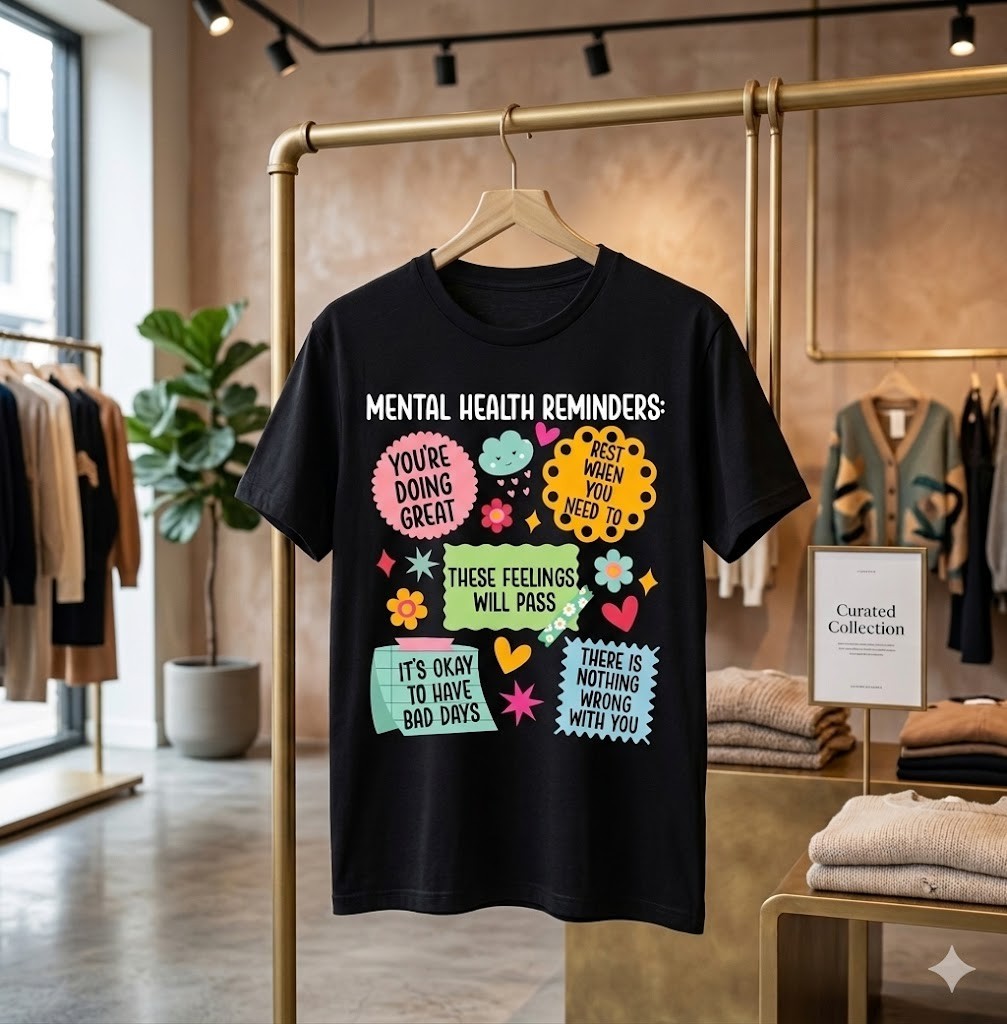 Mental Health Reminders Mental Health Awareness Month T-Shirt – H082