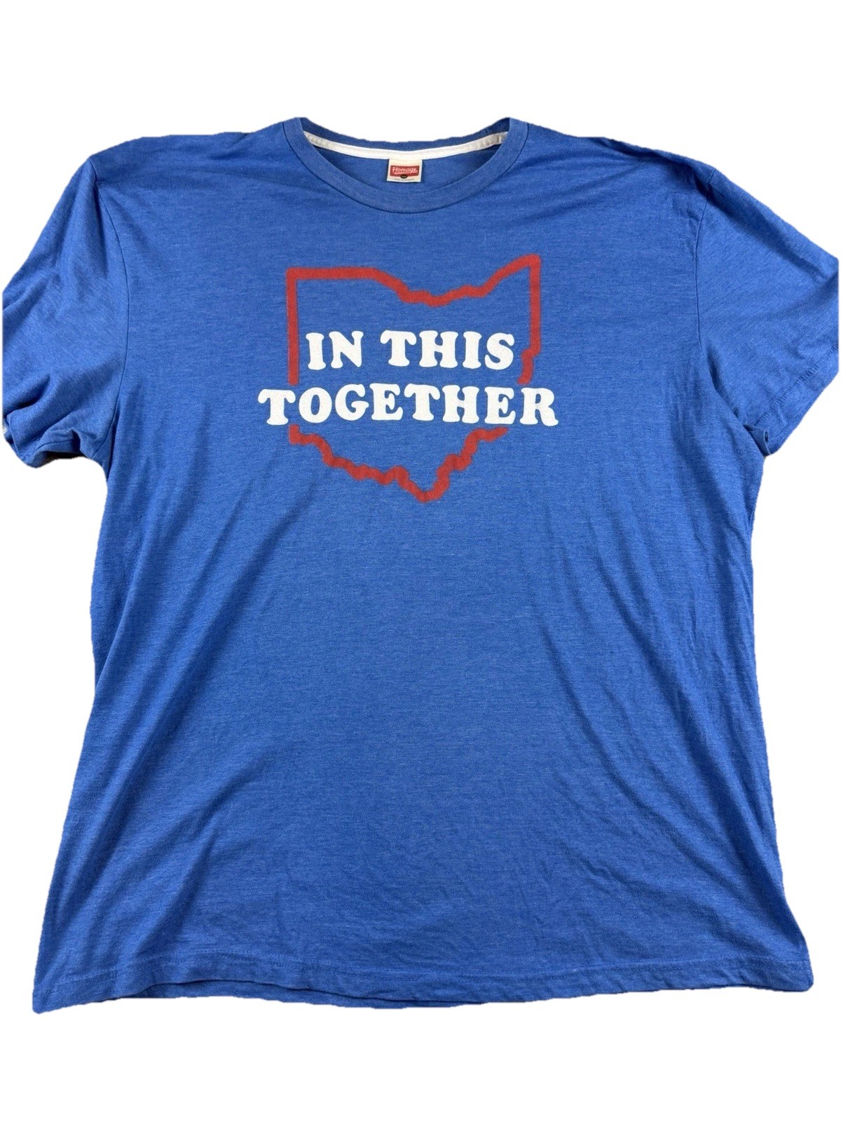 Homage “In This Together Ohio” T Shirt Blue 3XL Soft Tri-Blend Graphic T Covid