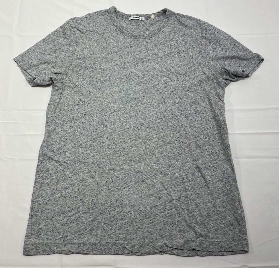 Buck Mason Mens Medium Blue Cotton Rayon Blend Crew Neck T Shirt Casual Preppy