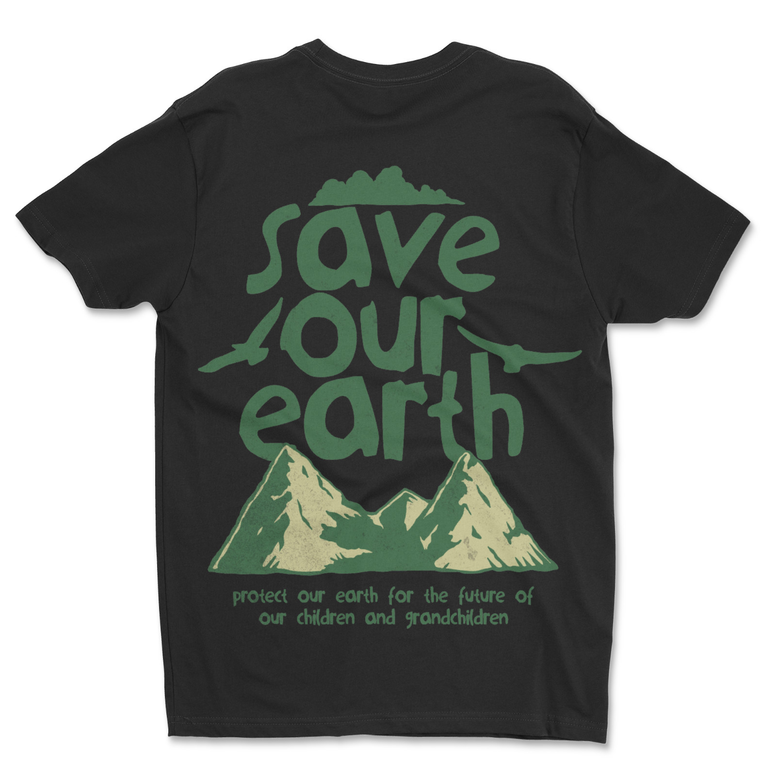 Custom T-Shirt,Save our Earth Dtf Print On Next Level T-Shirt unisex Soft Cotton