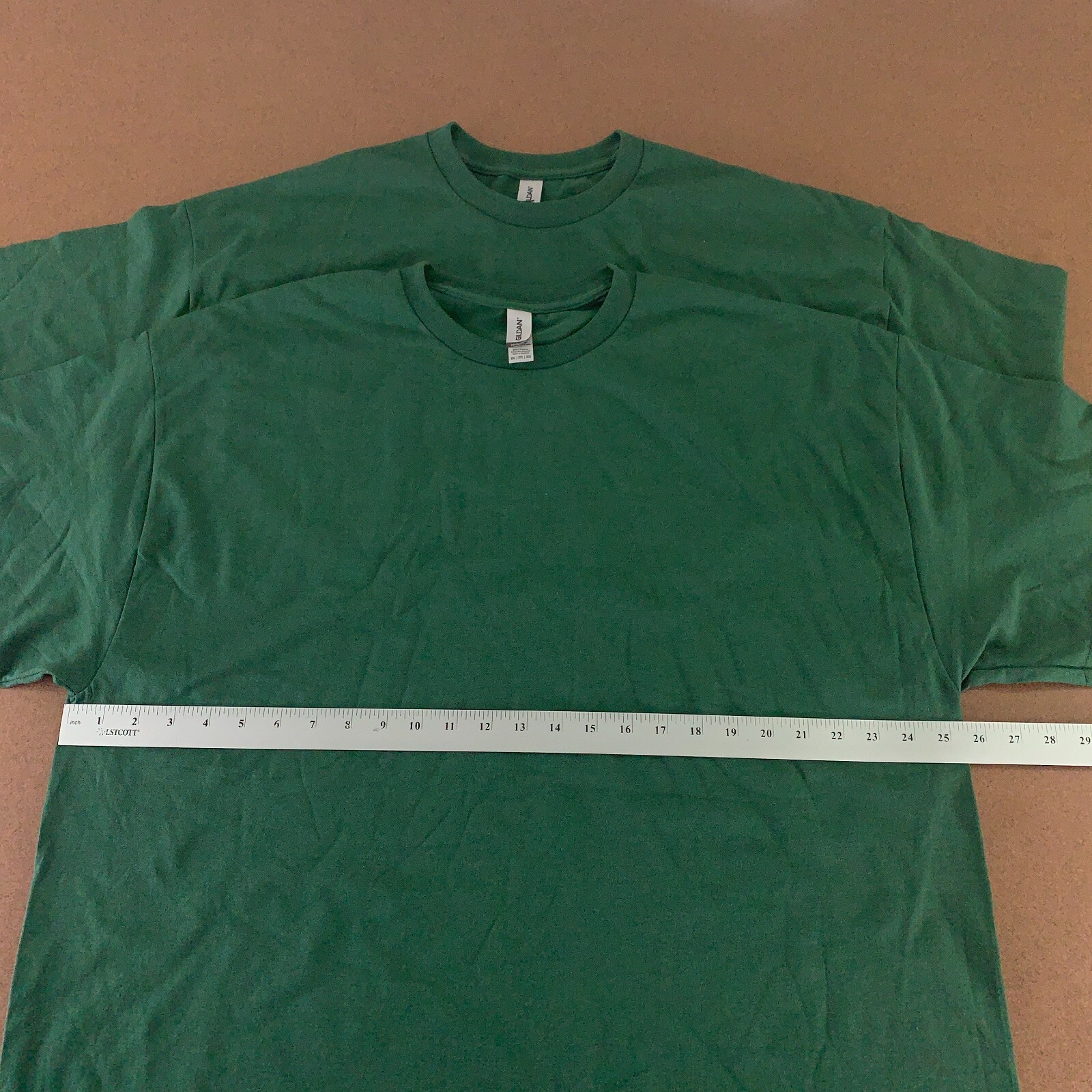 Gildan Dry Blend Men’s 2XL Green Short Sleeve Crew Neck T-Shirt 2 Pack New