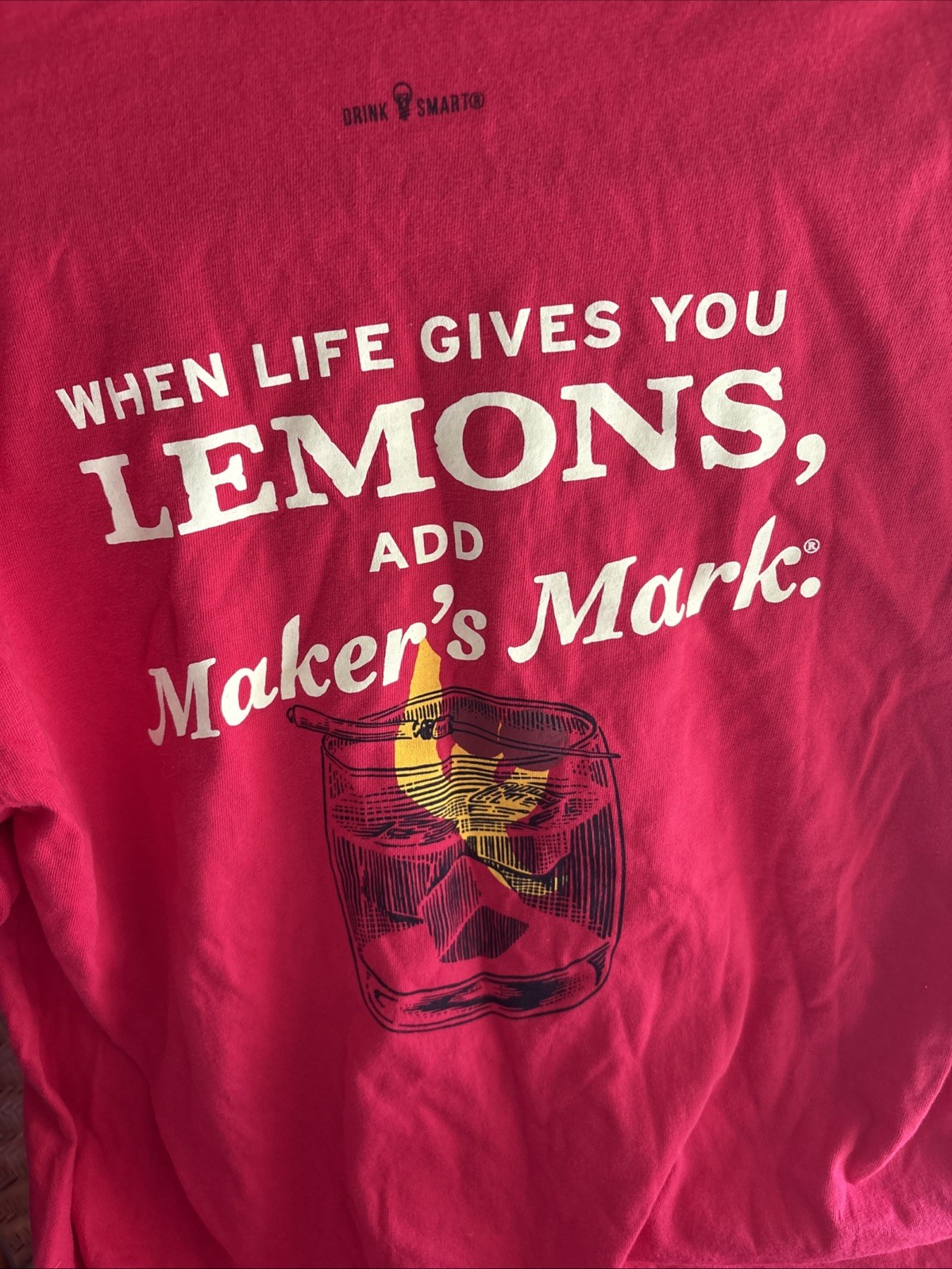 Men’s Red Makers Mark Graphic T Shirt- Size M 100% Cotton