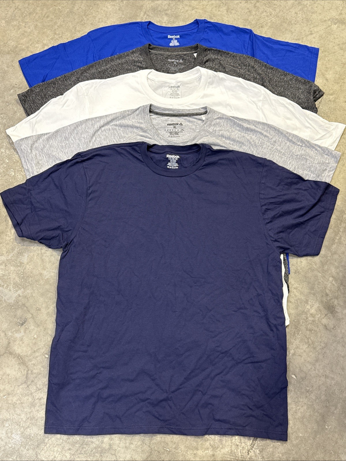 Reebok Men’s Short Sleeve 6 Pack New T-Shirt, Size LARGE (6 Colors Pack)