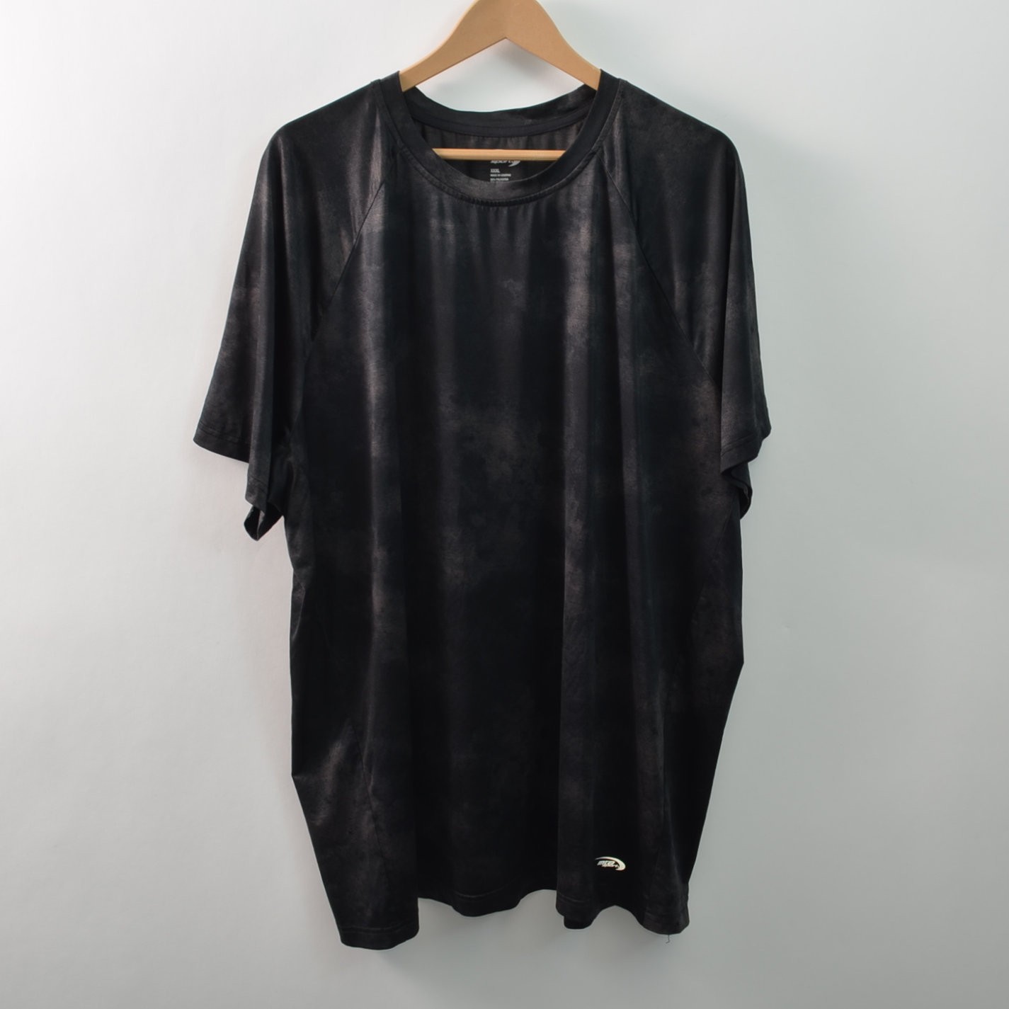 MTA Sport Mens 3XL Raglan Sleeve T-Shirt Black Knit Stretch Polyester Spandex