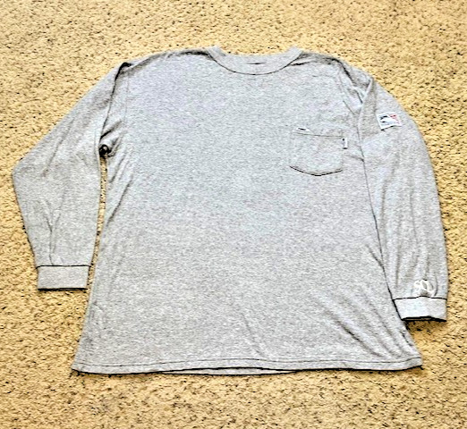 Tyndale Men Gray Fire Resistant 8 Cal HRC 2 Long Sleeve Shirt Size XLarge XL EUC
