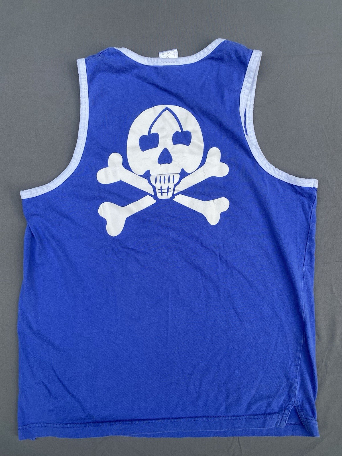 Icecream Men’s Blue Cotton Knit Skull Logo Graphic Print Tank Top Size M 0069