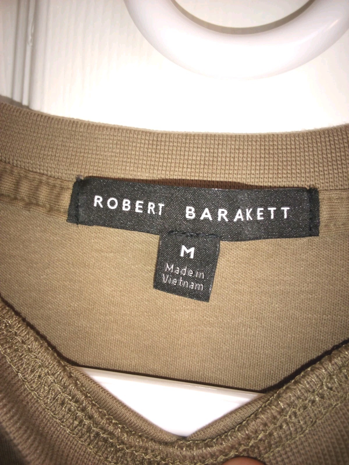 Robert Barakett Mens Sahara Beige Short Sleeve T-Shirt Size M 100% Pima Cotton