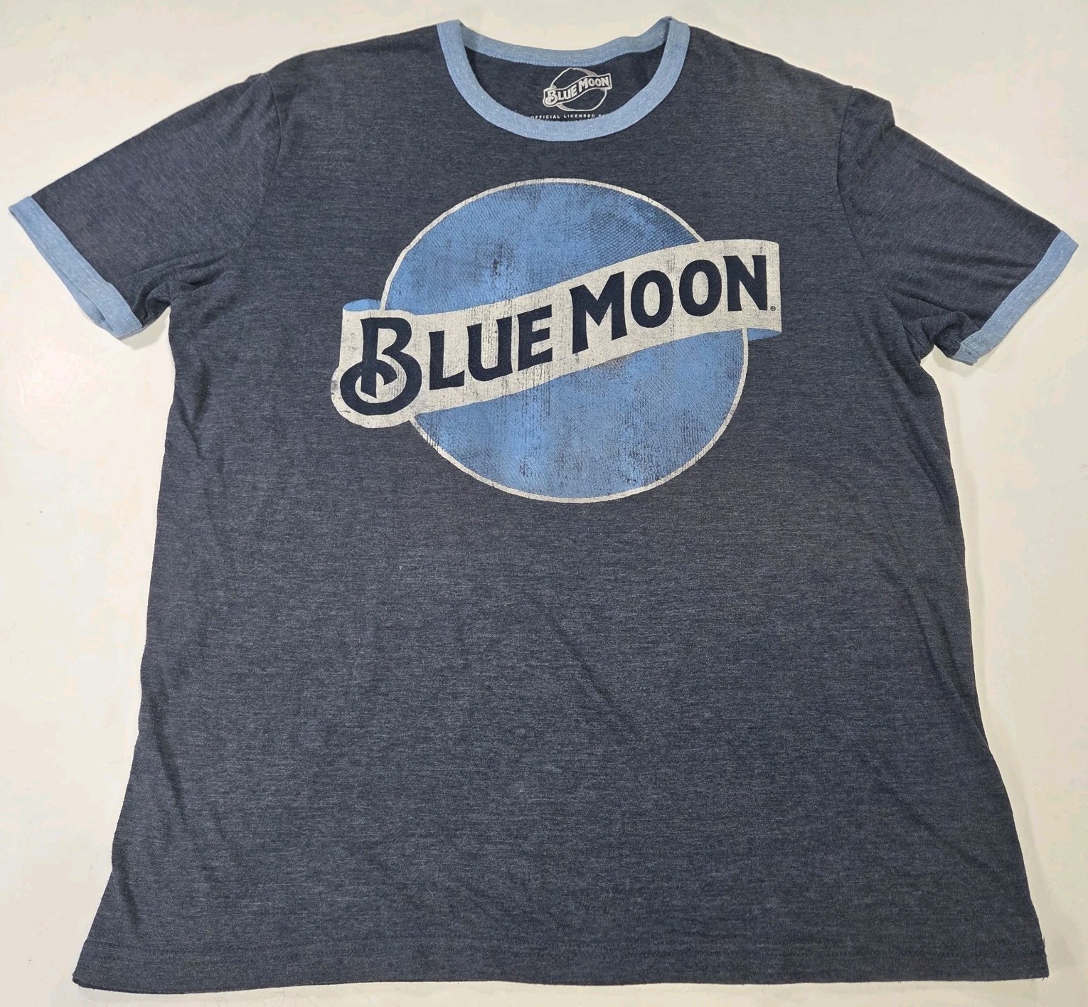 Blue Moon Beer 2016 Ringed T Shirt Size XL-Cotton, Poly, Rayon Blend