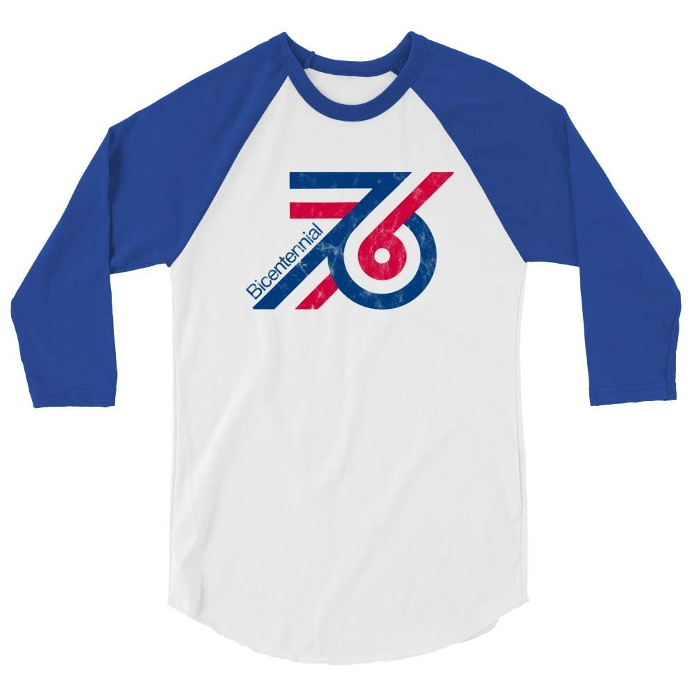 1976 American Bicentennial Retro unisex 3/4 sleeve raglan baseball tee