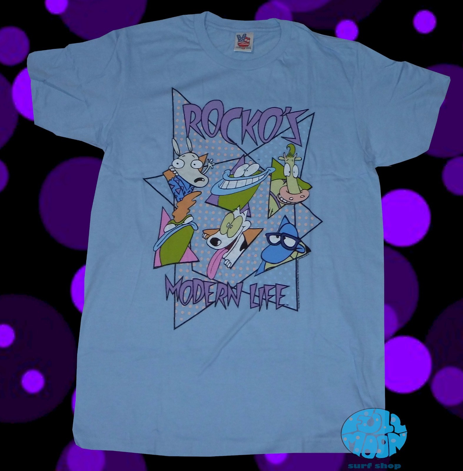 New Nickelodeon Rocko’s Modern Cast Vintage Mens Classic Retro T-Shirt