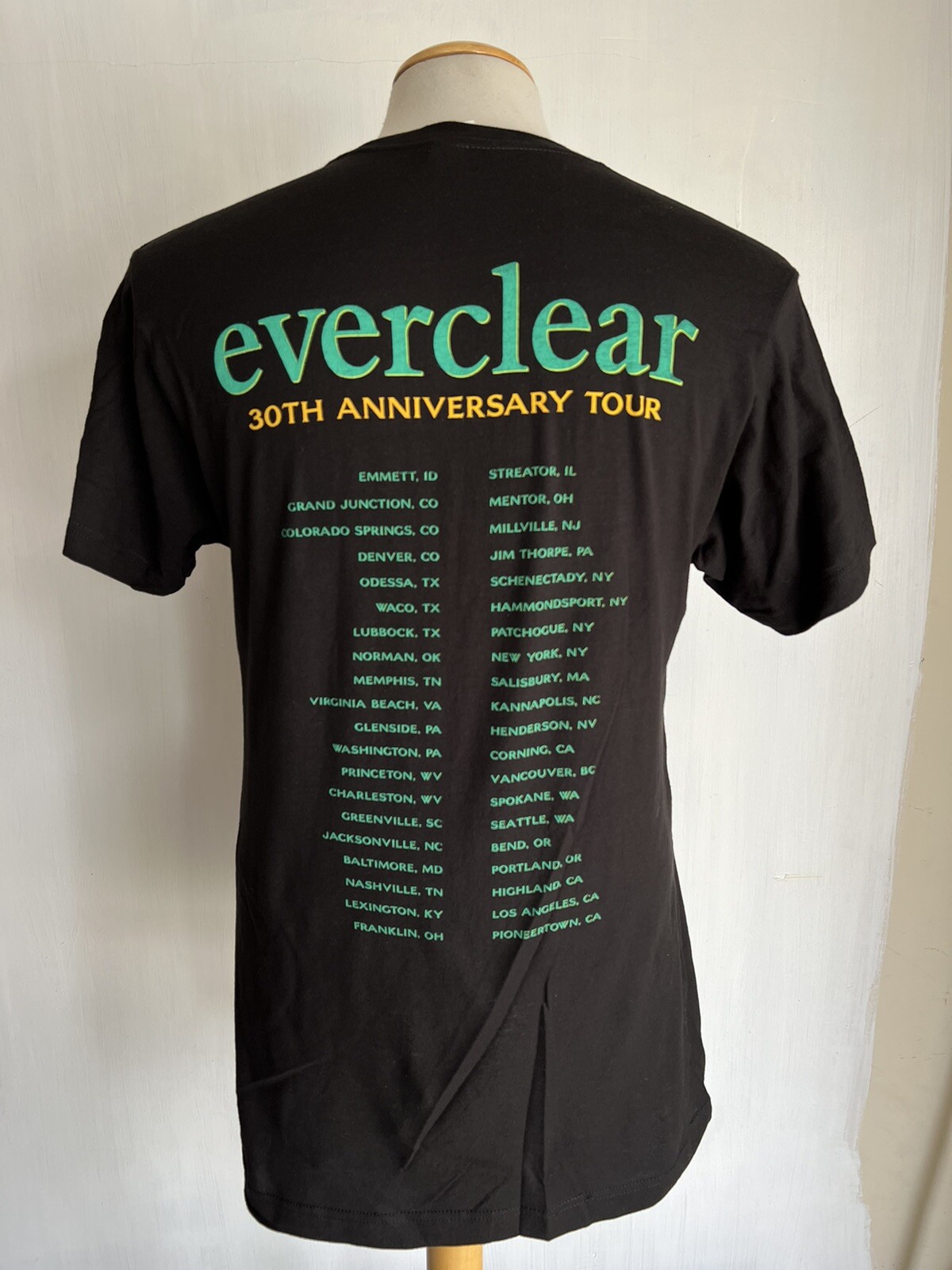 EVERCLEAR (2023) Official 30th Anniversary Tour Dates 90s Band T-Shirt Sz Small