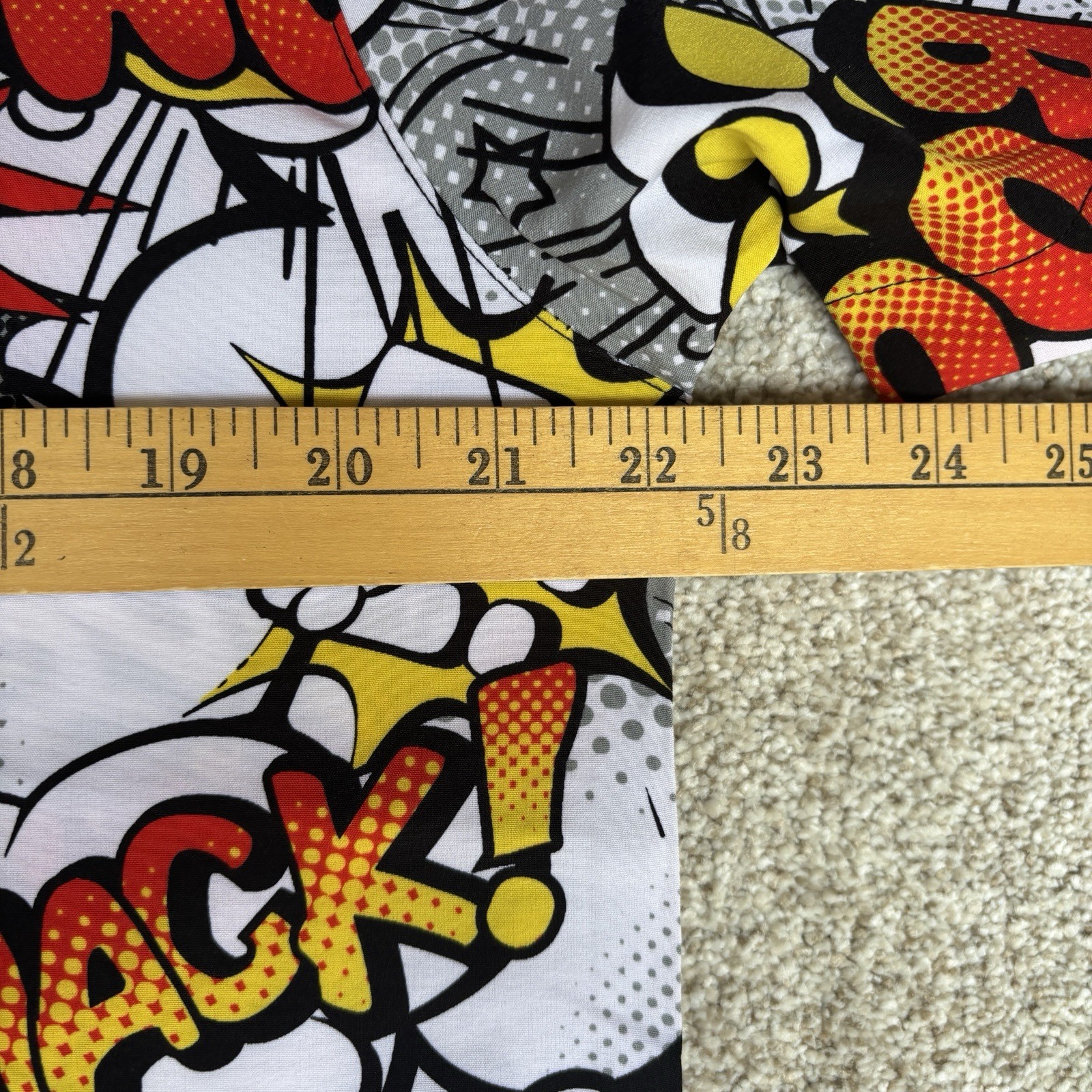 Comics Button Up Stretch Shirt Men’s Large “Colorful Bang Whack Boom Wow Pow”