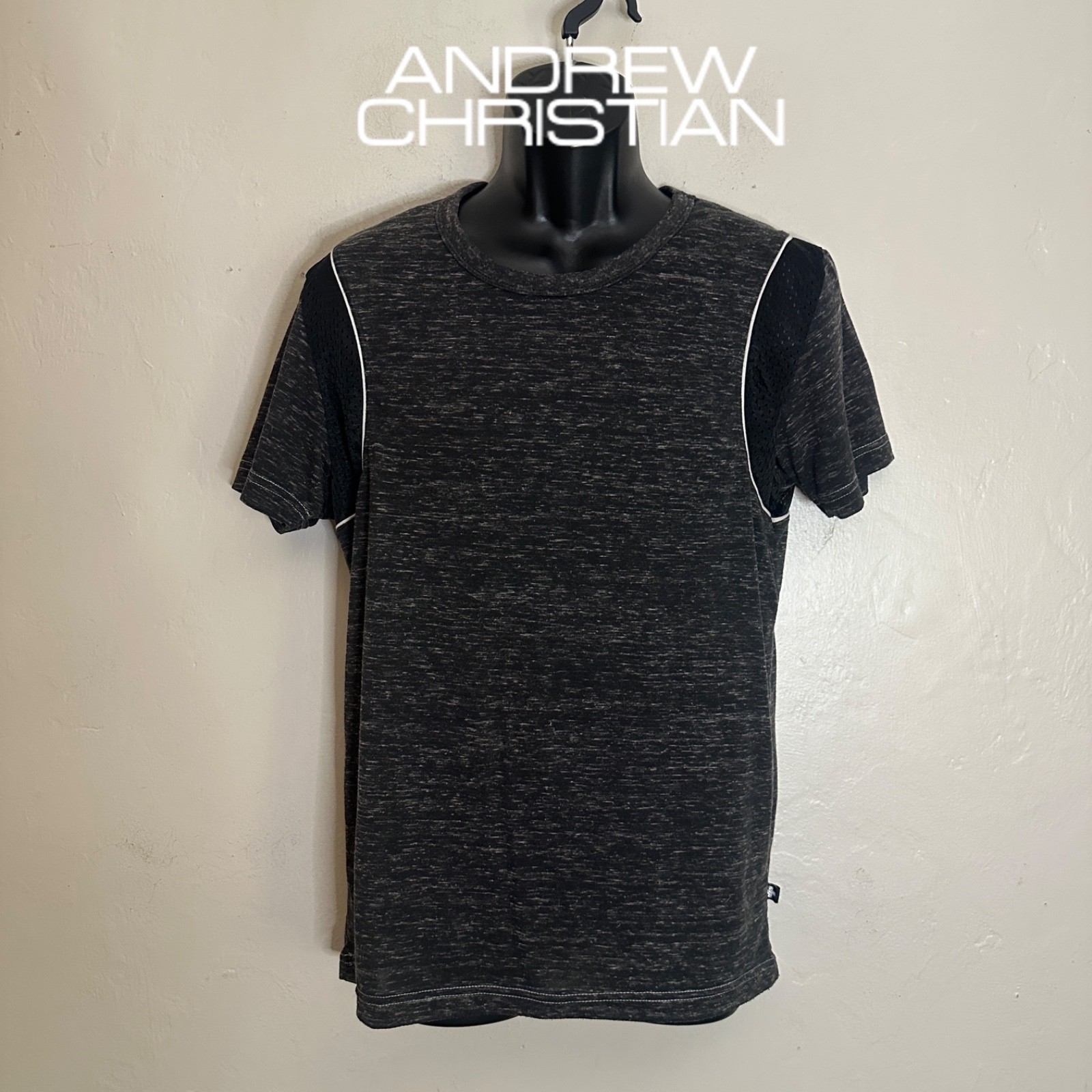 Andrew Christian T Shirt 20″ armpit to armpit Cotton/rayon blend No size