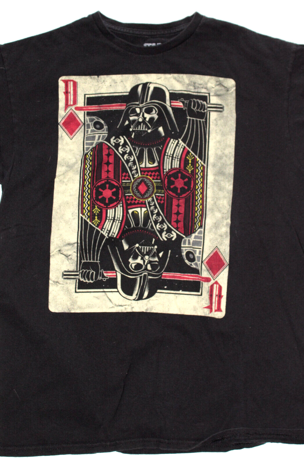 Star Wars Darth Vader Diamond Playing Card Official Black T-Shirt Large
