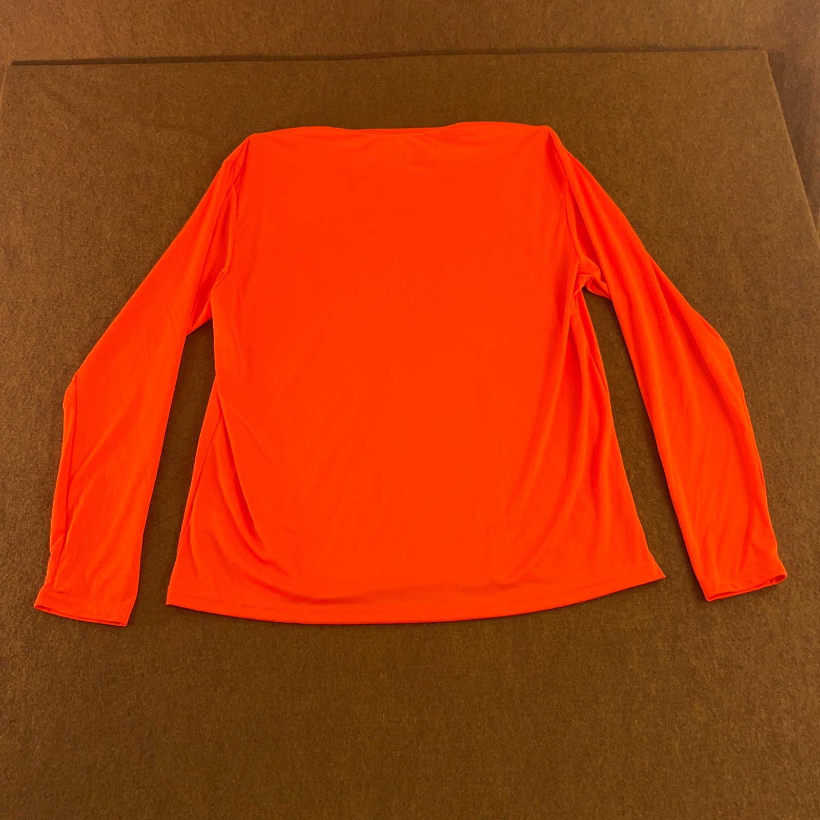 A4 Adult Size XL Bright Orange Long Sleeve Crew Neck Performance Tee New