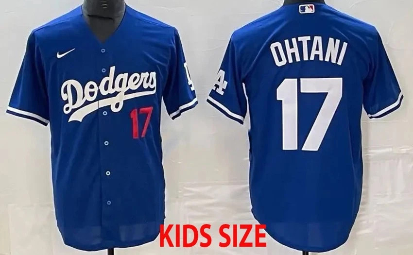#17 Shohei Ohtani Baseball Jersey 3D AOP bLUE Kids Youth 1J0809