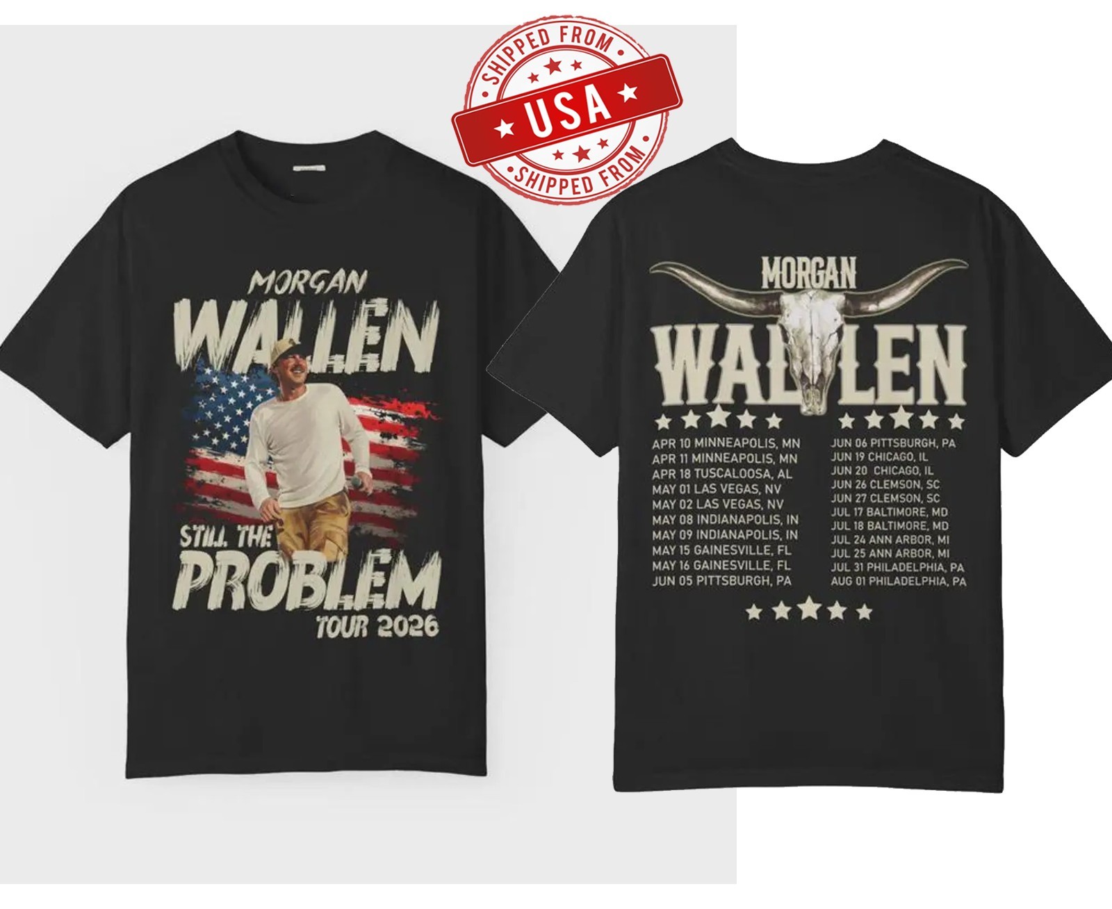 Morgan Wallen Still The Problem Tour 2026 Country Music T-Shirt