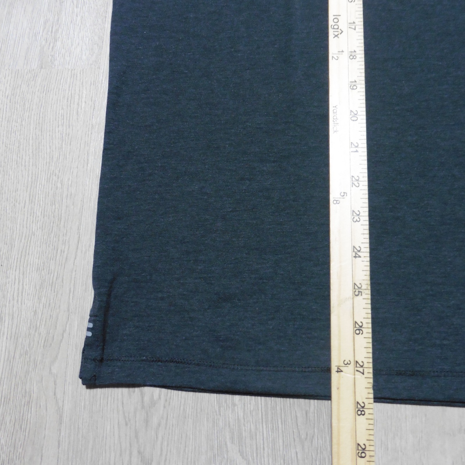 JOHNNIE O Mens L LARGE COURSE T SHIRT PERFORMANCE SHORT SLEEVE HEATHER BLACK