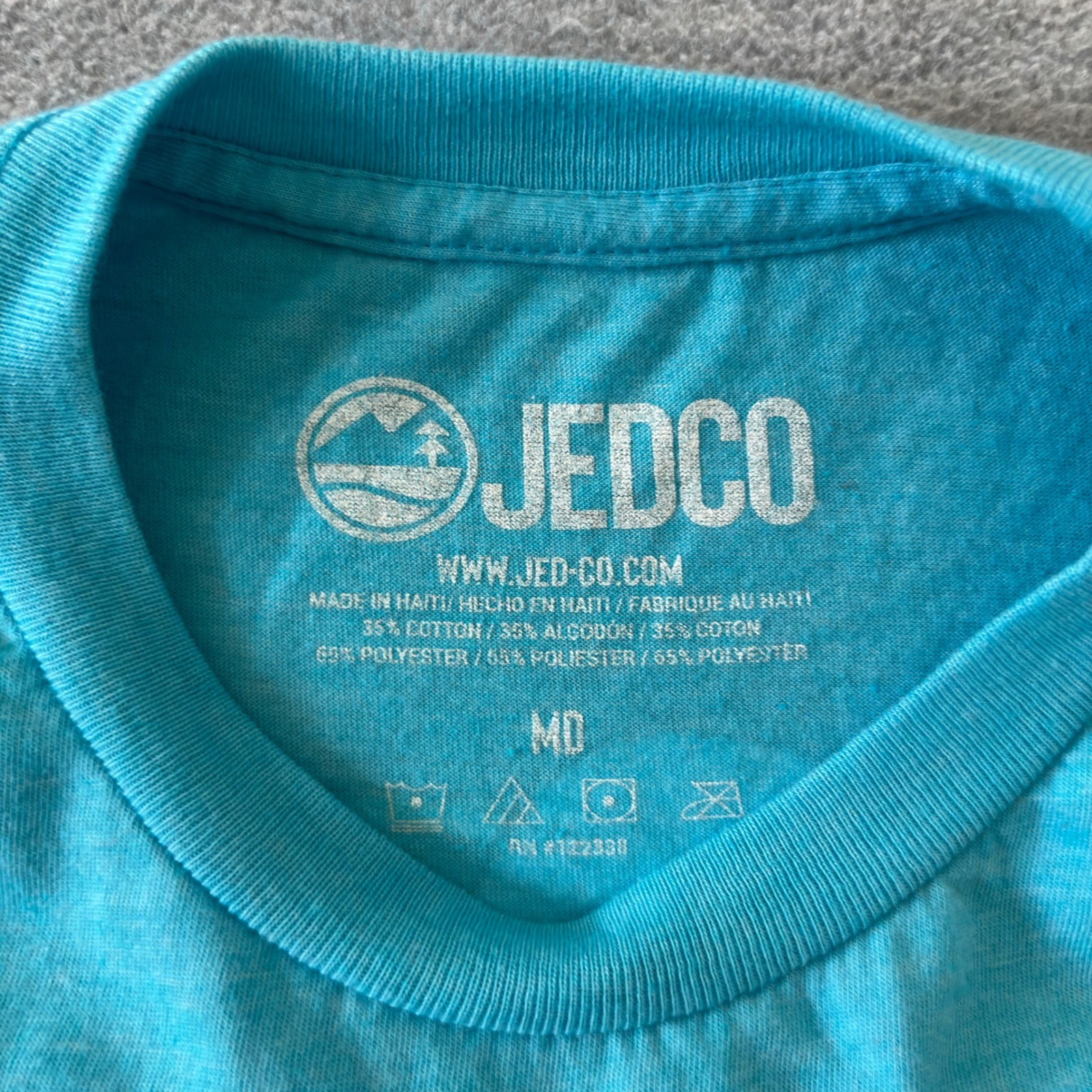 Jeep On The Sunny Side Graphic T-Shirt Mens Medium Turquoise Blue Jedco Beach