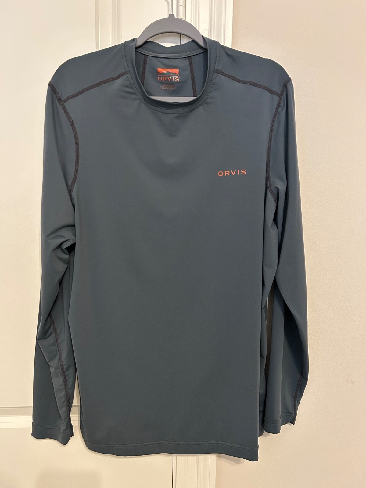 Men’s Orvis Sun Defense Crew Long Sleeve Medium Storm Gray