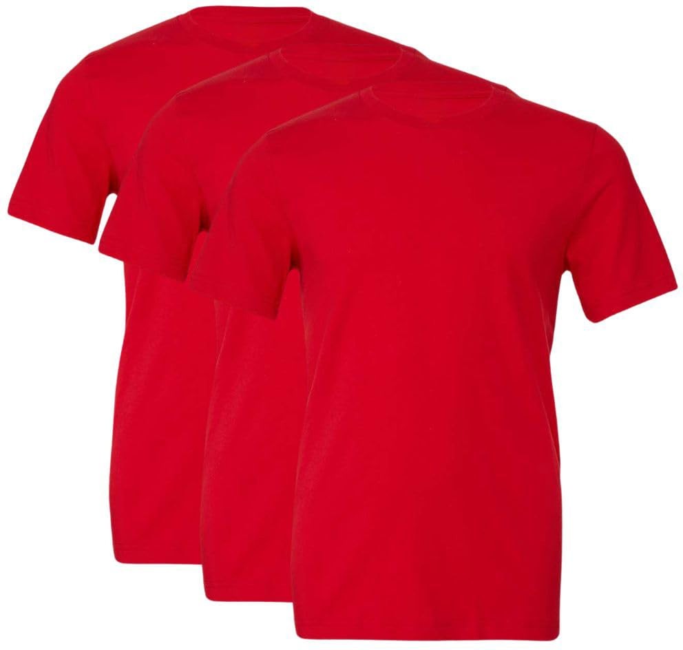 Solid Color Military Style T-Shirts 100% Cotton Ring Spun Short Sleeve Tee 3Pack