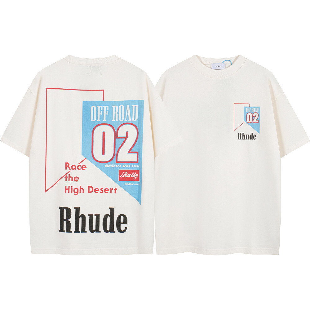 🎁🎁33Style Men Women RHUDE High Quality Cotton Short Sleeve Polo T-Shirt S-2XL