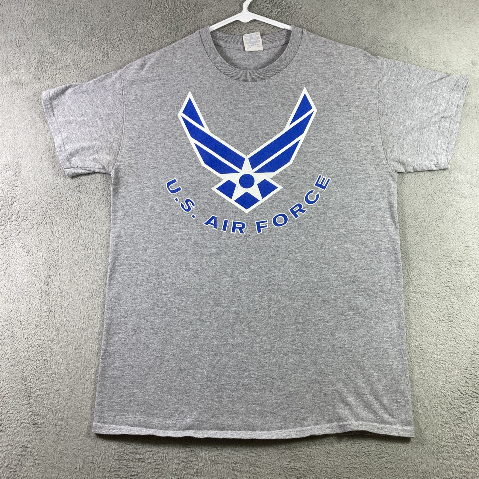 U.S. Air Force Shirt Adult Medium Gray Military Graphic Tee Casual Men