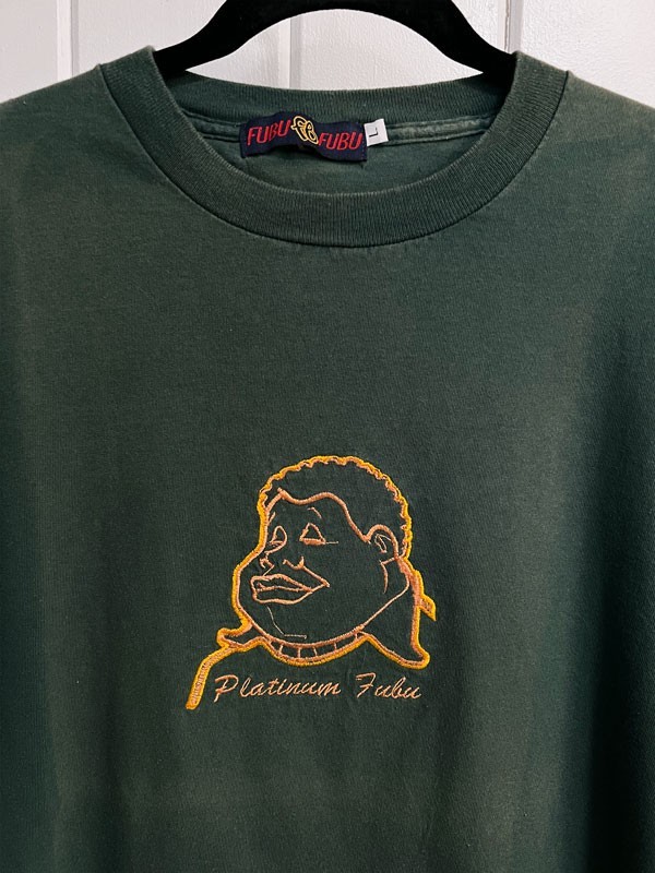 2000s Platinum FUBU Fat Albert Gold Embroidered T-Shirt Large