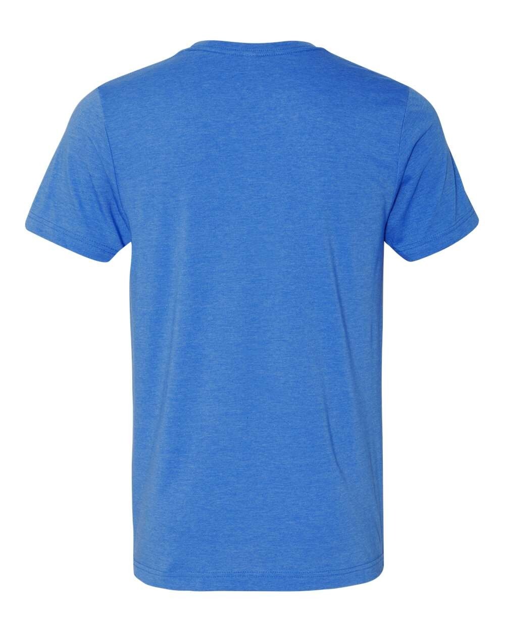 Bella + Canvas 3001CVC XL Heather True Royal CVC Jersey Unisex Blue Tshirt