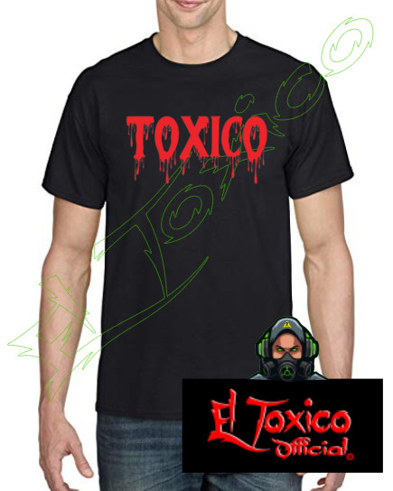 TÓXICO Bloody T-Shirt 100% Cotton | Red Dripping Graphic HTV Front Print