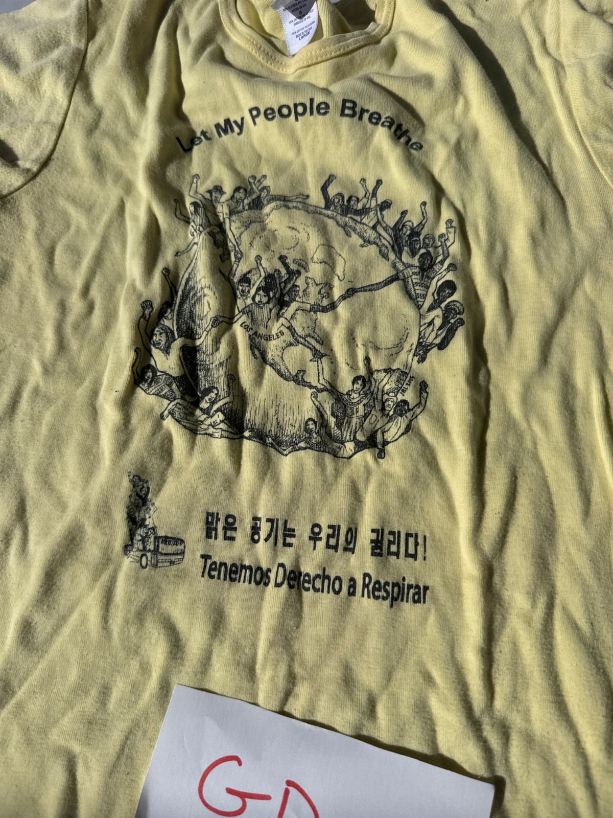 LET ME BREATH T-Shirt Anti-Fascist Political Activist Tee size L gd2
