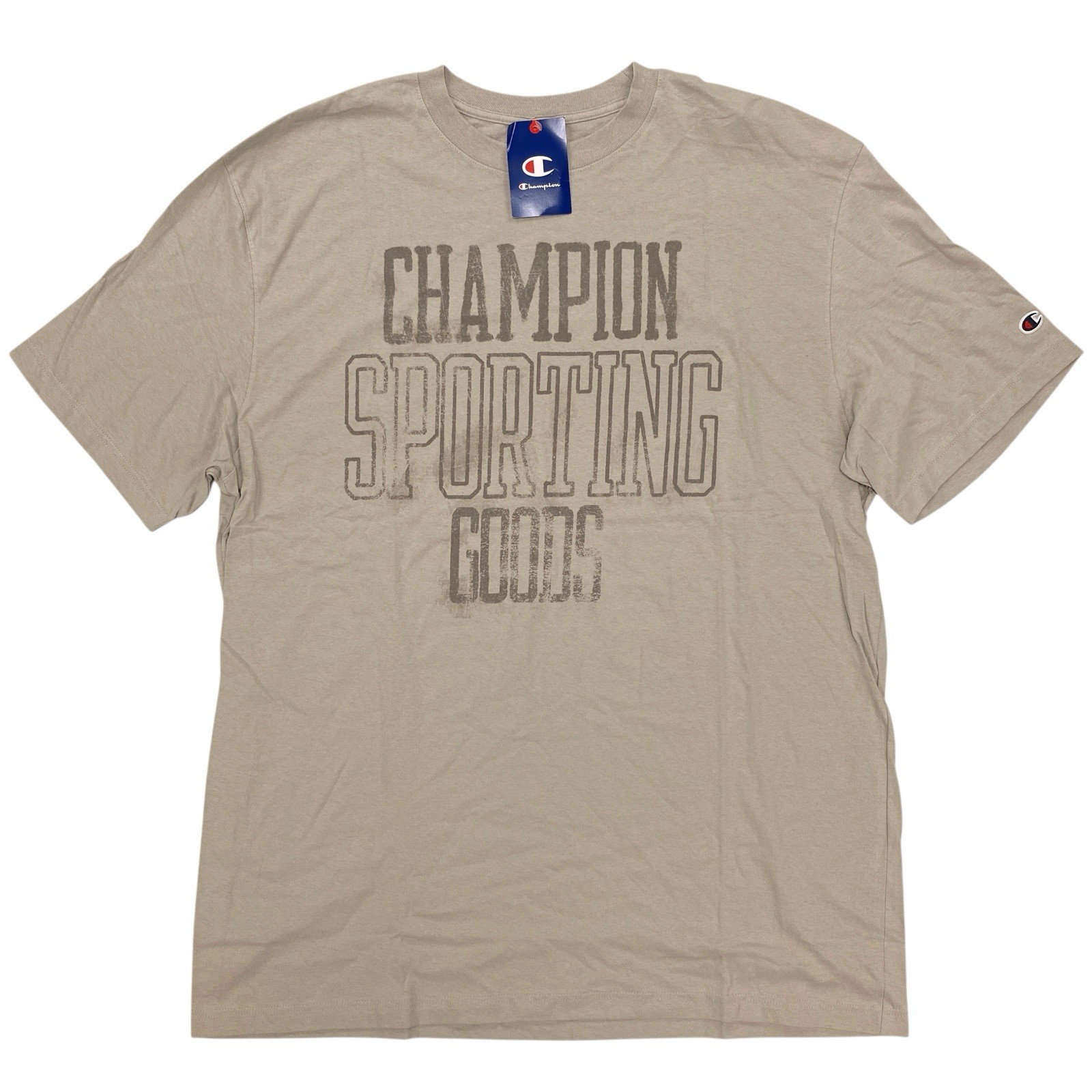 Champion Big & Tall Men’s Classic ‘Sporting Goods’ Graphic T-Shirt Light Beige