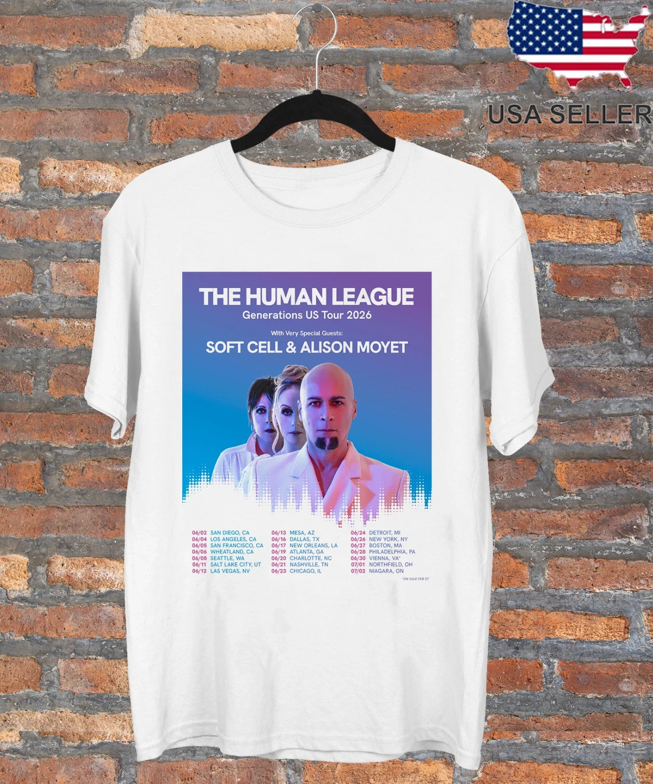 Human League Soft Cell Alison Moyet Generation US Tour Shirt S-5XL L378