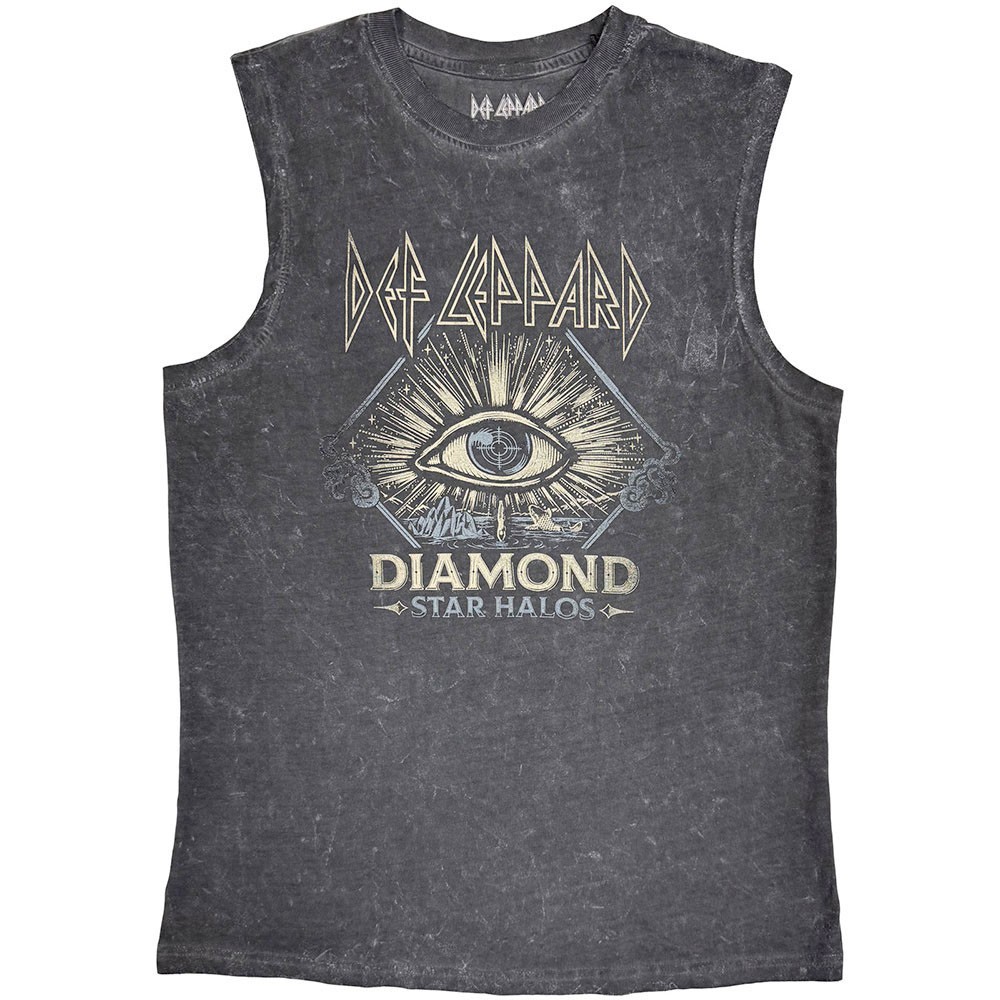 Def Leppard – Diamond Star Halos – Charcoal Grey Tanktop t-shirt