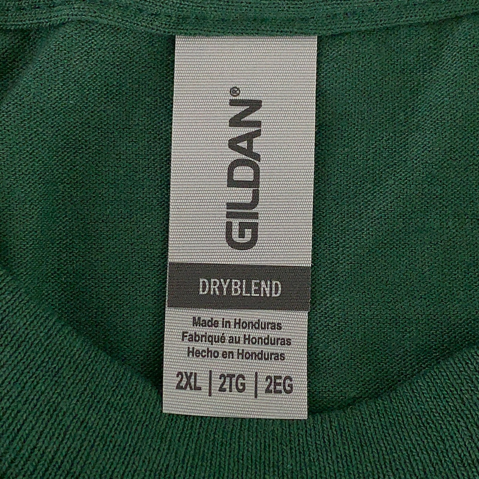 Gildan Dry Blend Men’s 2XL Green Short Sleeve Crew Neck T-Shirt 2 Pack New