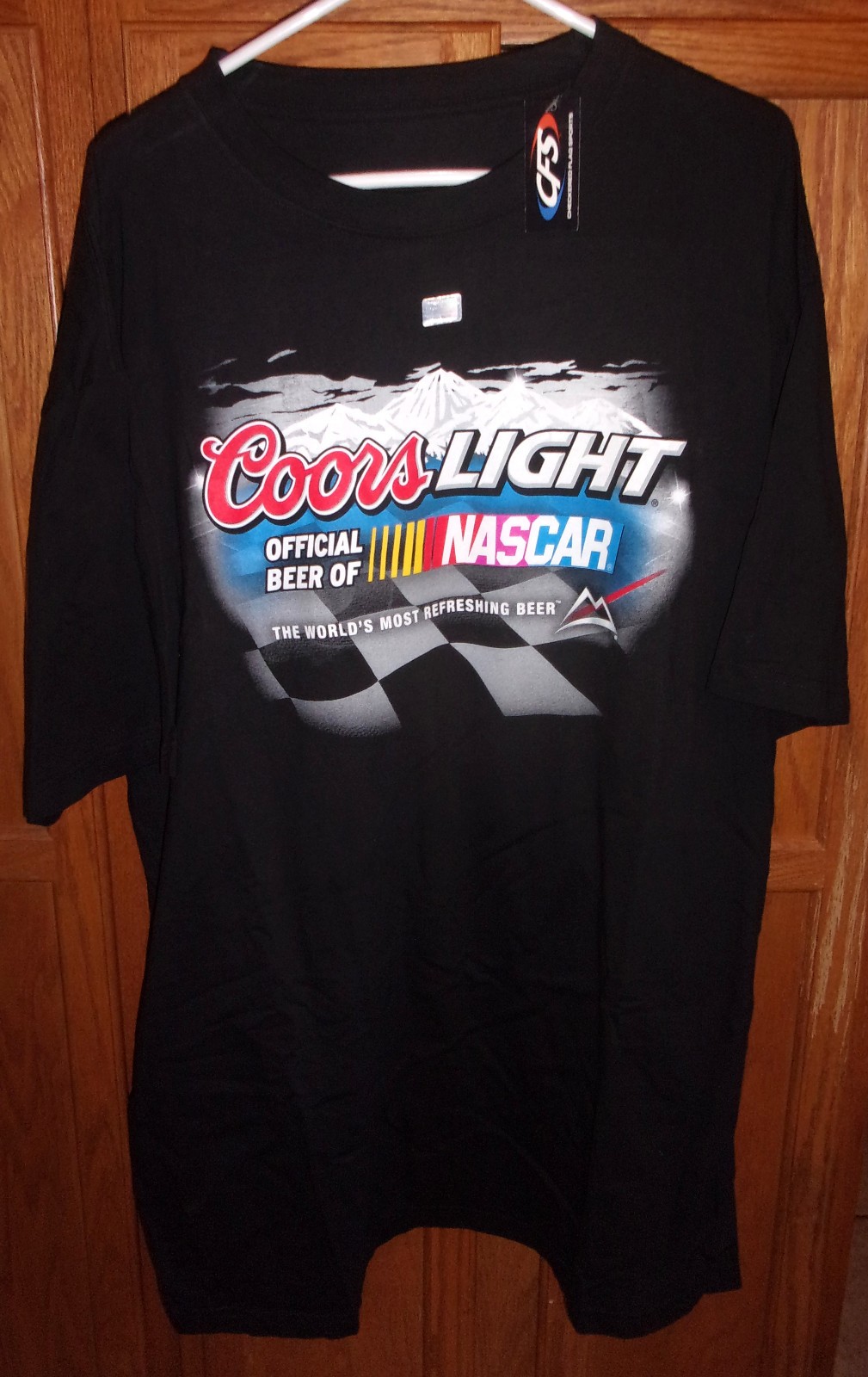 Coors Light Official Beer of NASCAR Black Sz 3X T Shirt – NEW