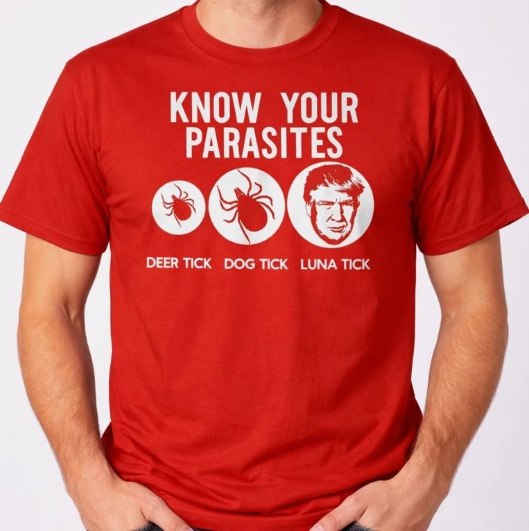 Anti-Trump Resist Funny “Know Your Parasites” T-Shirt Political Humor Graphic