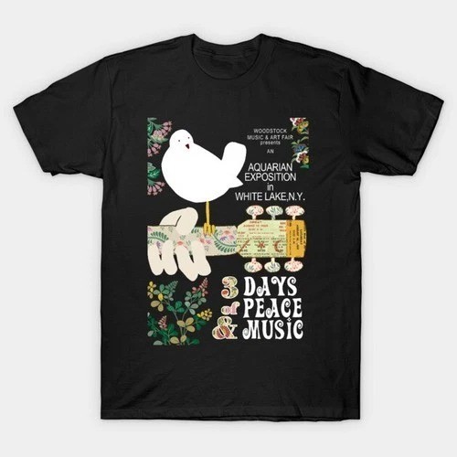 Vintage Woodstock 1969 T-Shirt 3 Days Peace Music Festival retro Style T-Shirt