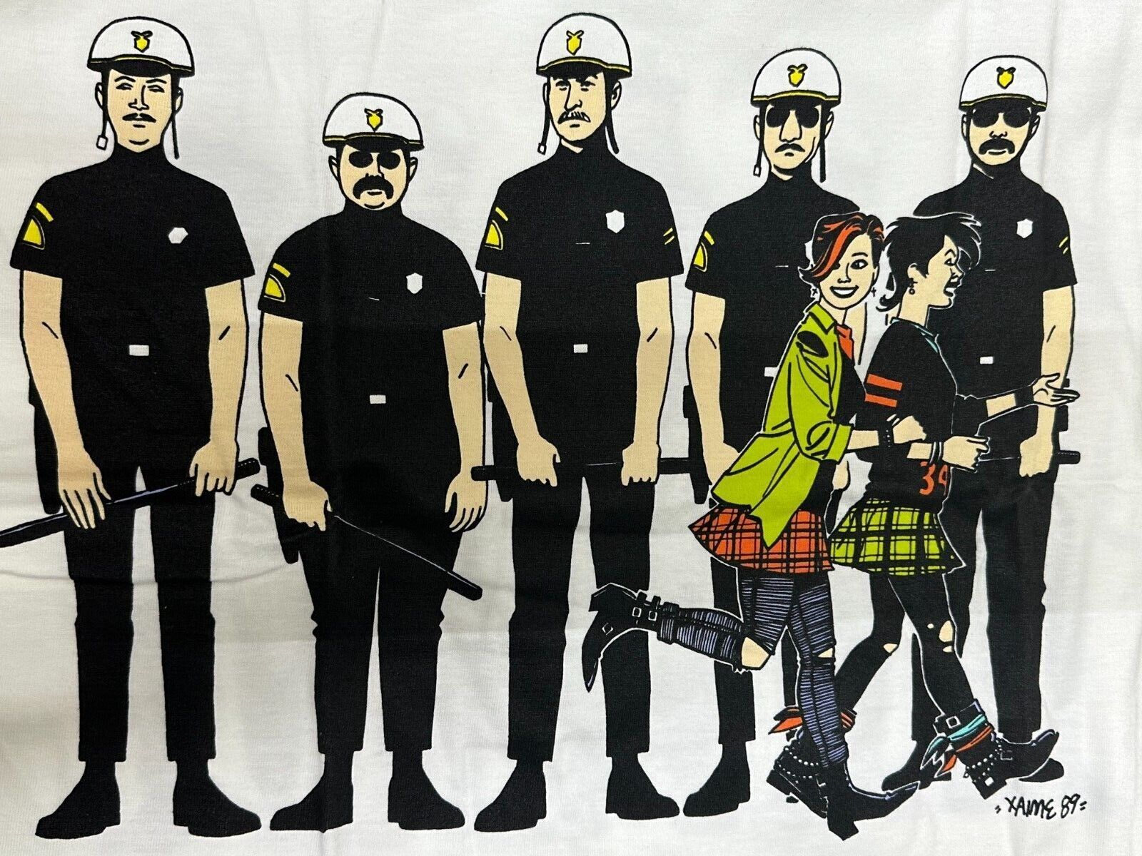 LOVE AND ROCKETS: COP T-Shirt by Graphitti Designs Size Double Sided Comic NEW