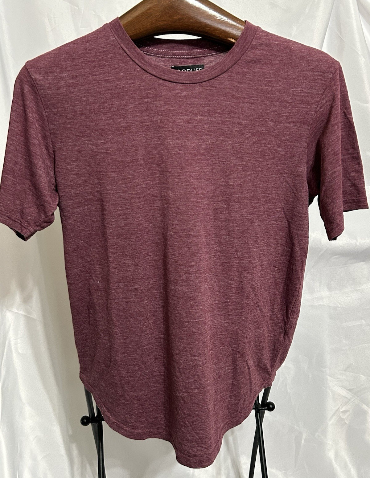 Goodlife Shirt Mens M Pale Mauve Crewneck Curved Hem Tri Blend Soft Casual Tee