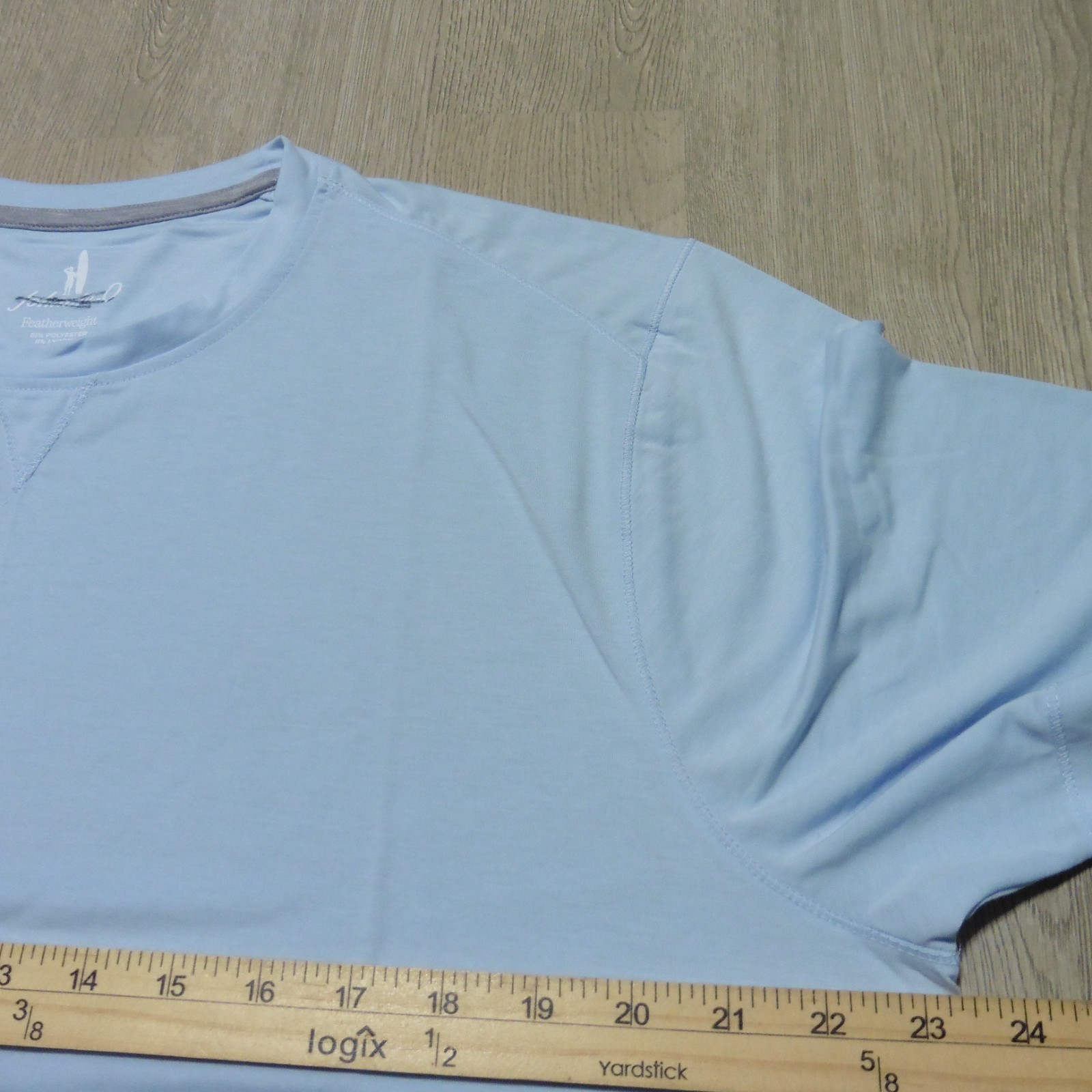 JOHNNIE O Mens L LARGE THE COURSE T SHIRT PERFORMANCE GOLF TEE KONA BLUE AQUA
