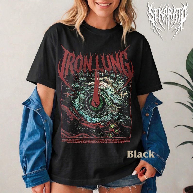 Vintage Style Iron Lung Graphic Tee, Horror Film Merch