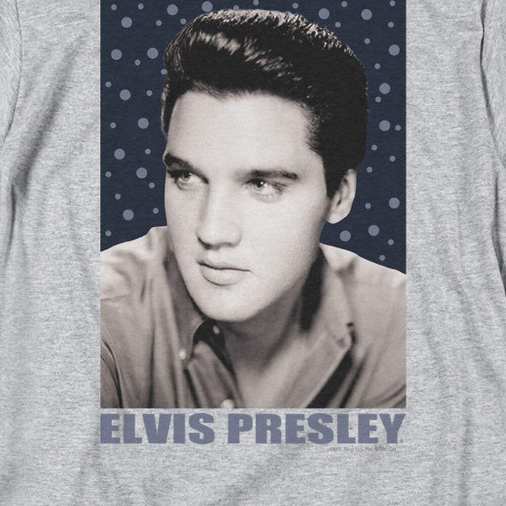 Elvis Presley Blue Sparkle Licensed Adult Unisex T-Shirt Regular Fit Tee SM-3X