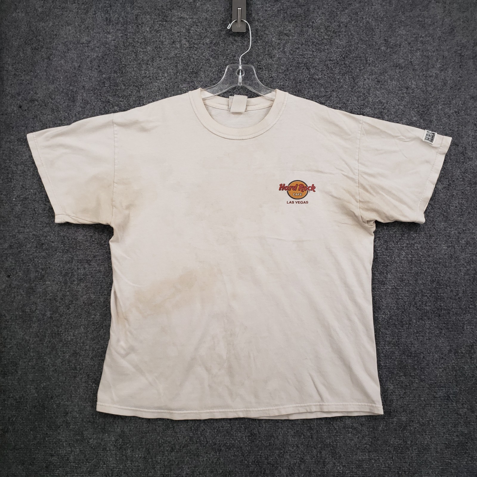 VINTAGE Hard Rock Cafe Las Vegas T Shirt Mens XL White Graphic Tee Short Sleeve