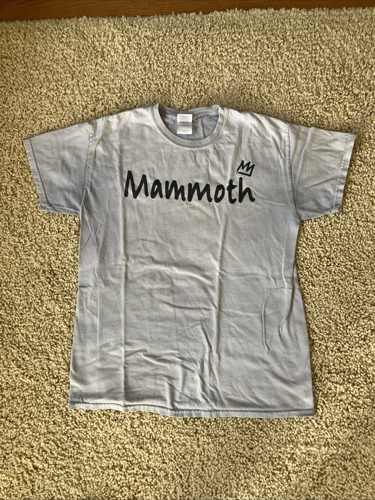 Men’s Mammoth Mountain T-Shirt Size M 100% Cotton Light Gray