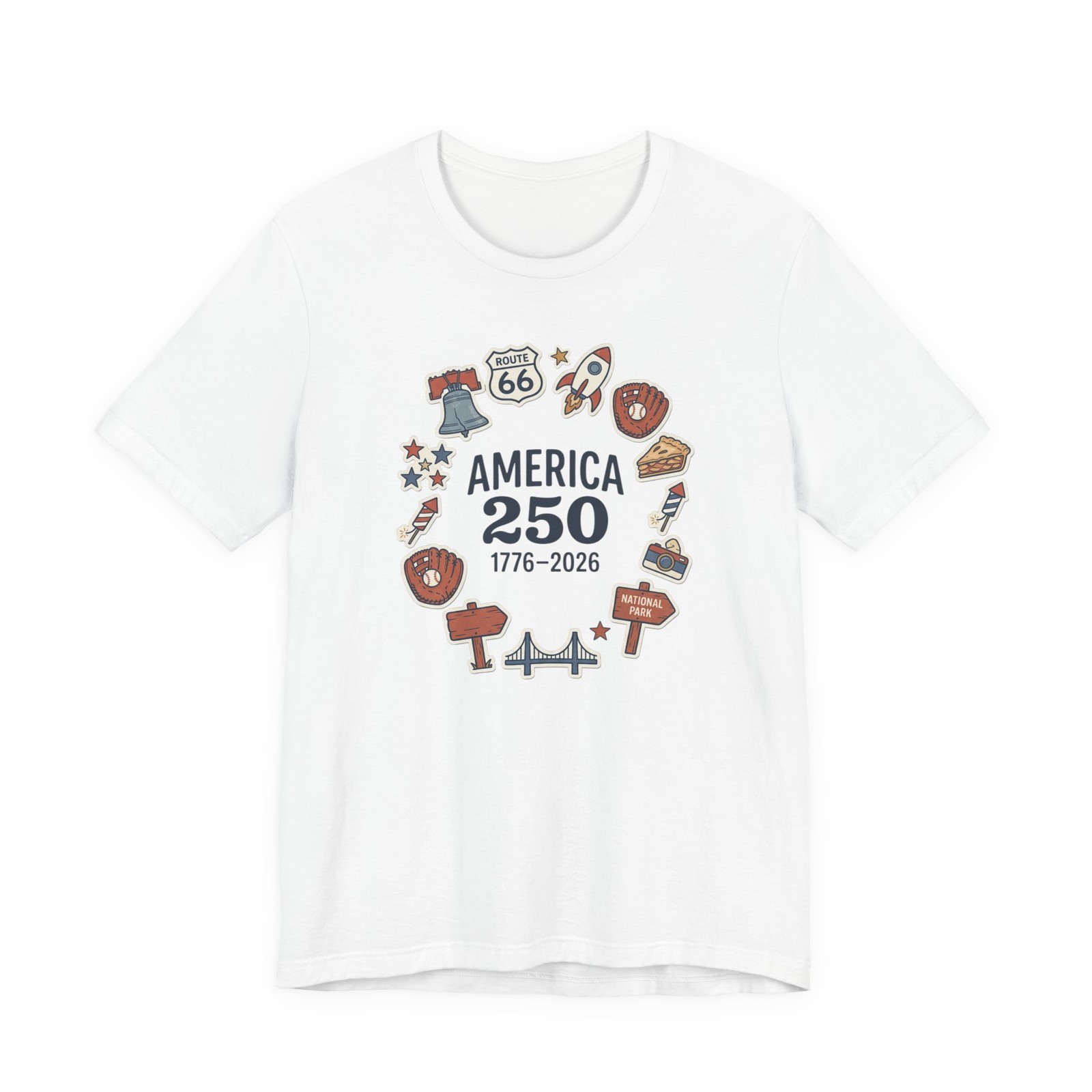 America 250 1776-2026 Jersey Tee | 4th of July Patriotic Anniversary