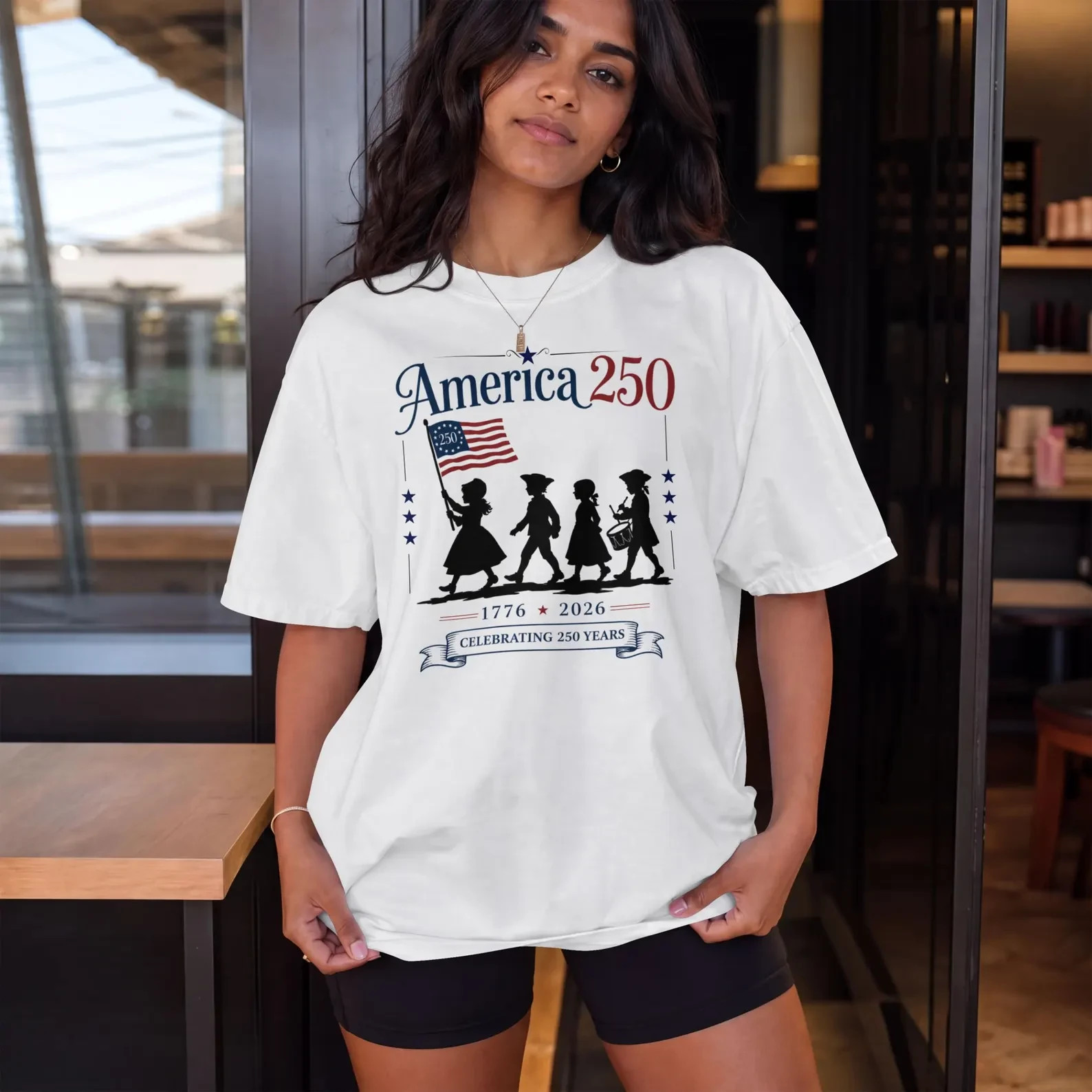 Vintage Fourth of July Shirt, Patriotic Gift USA Retro Graphic Shirt, 1776-2026