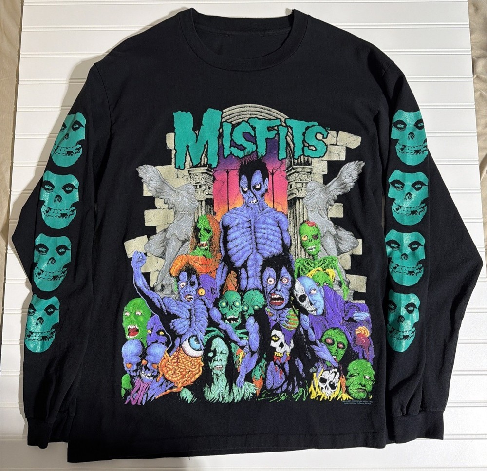 Reprint Misfits 1997 Rock Long Sleeve Cotton All Size Tee N05.177
