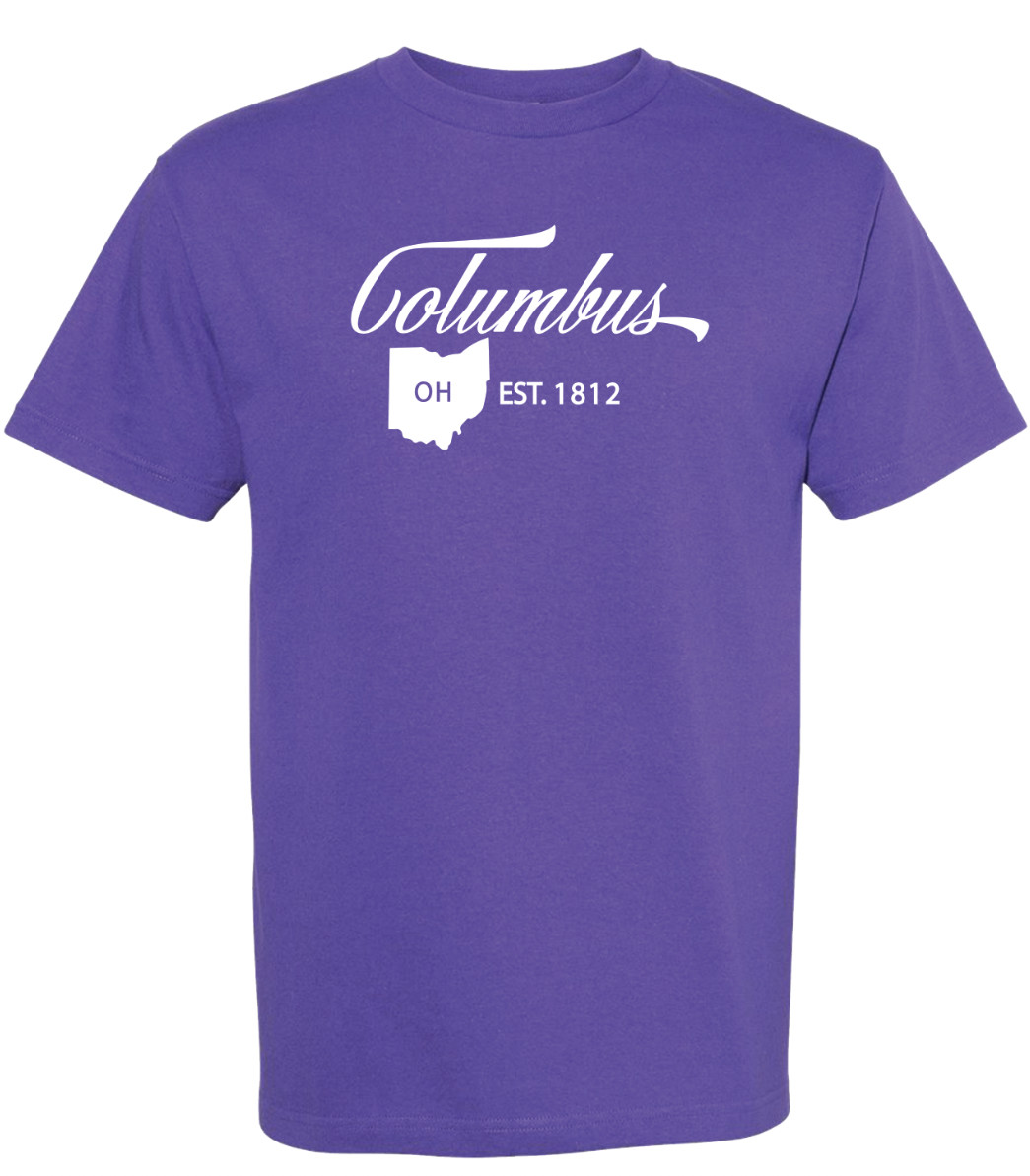 Columbus Ohio State T-Shirt Short Sleeve Graphic Tees Unisex Apparel Design